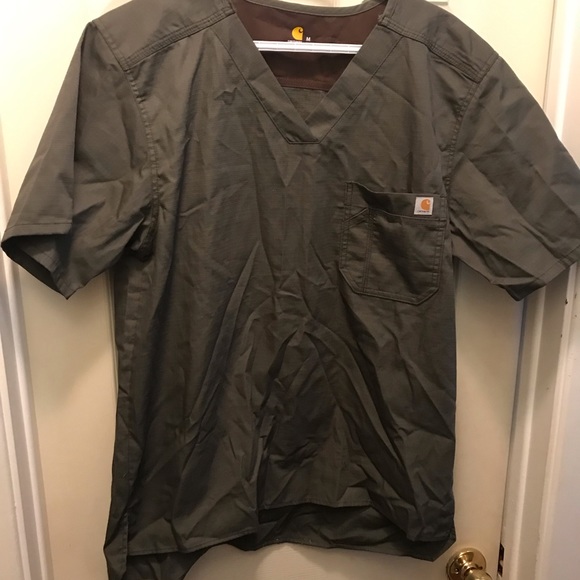 Carhartt men’s army green scrub top medium - Picture 2 of 5